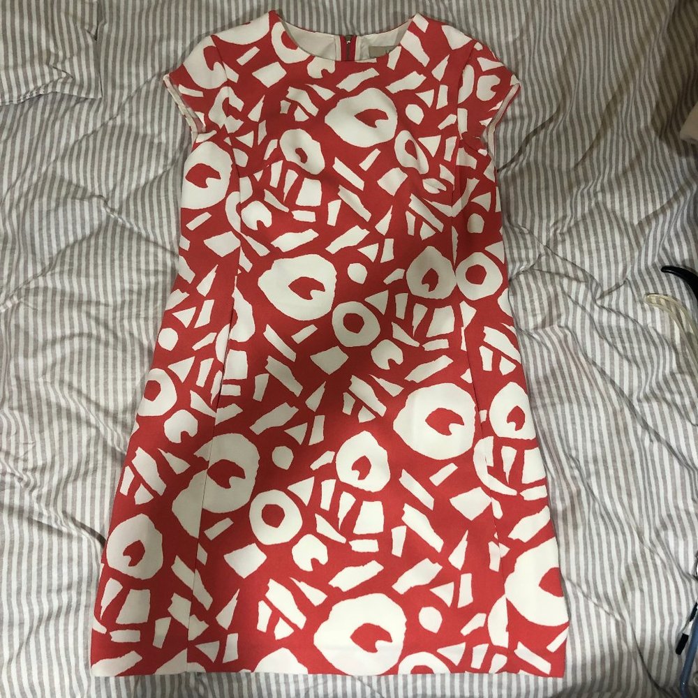 LOFT pink printed dress Size 0P NWOT